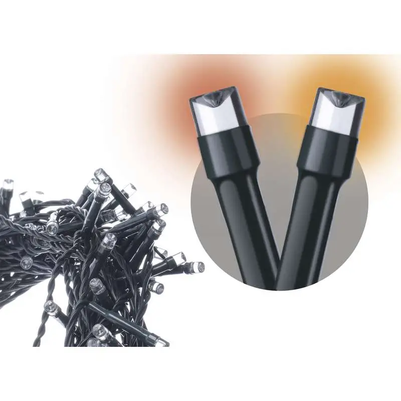 Рождественские лампочки огни 12м 120-LED винтажный, провод 5м 230VAC IP44