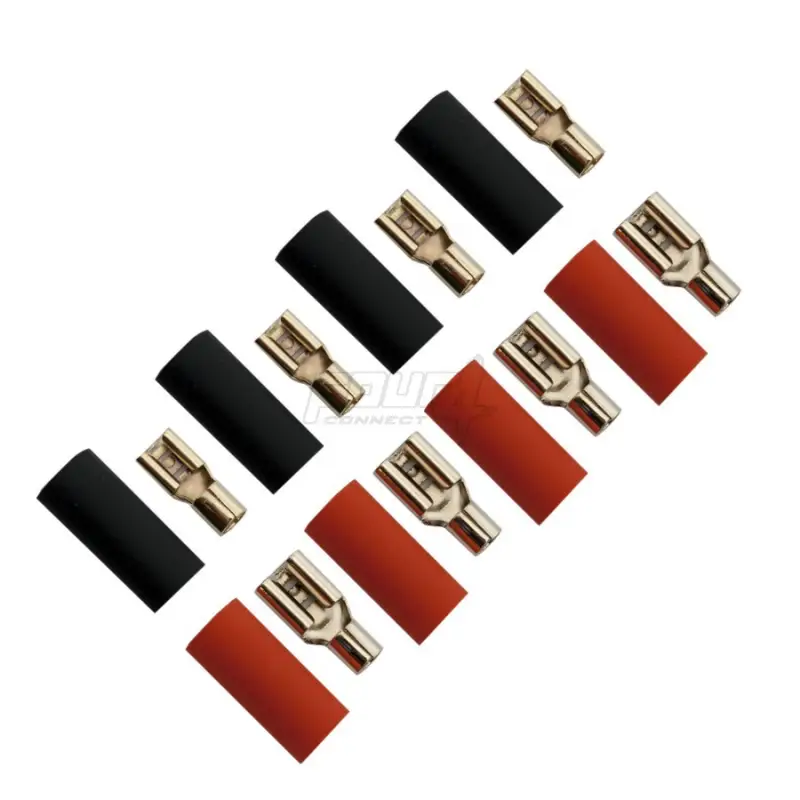 FOUR Connect 4-690756 lame pistik 6.0mm2 - 2x4.8mm/2x6.3mm punane + 2x4.8mm/2x6.3mm must