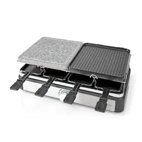 Rakletigrill / gurmee- / kivigrillikomplekt, 8 Persons, 1400 W, 2 Reversible grill plates, Mittenakkuv kate