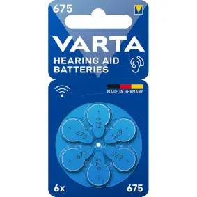 Hearing Aid Batteries Type 675 6-Blister