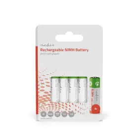 Rechargeable NiMH Battery AA, 1.2 V DC, 2600 mAh, 4-Pack