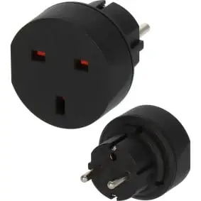 Travel Adapter GB-to-Europe Earthed
