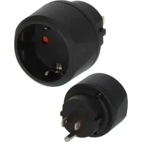 Travel Adapter Europe-to-USA Earthed