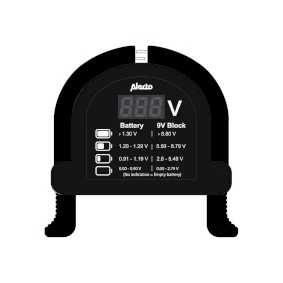 Battery tester for AA-AAA-C-D-9V (PP3)-button cell