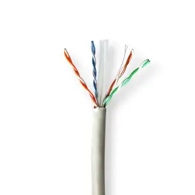 CAT6 Network Cable Roll, Solid, U/UTP, Bare Copper, 100 m