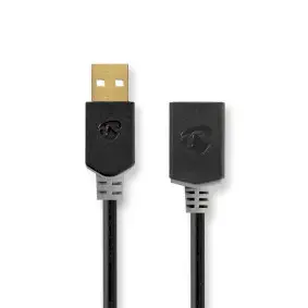 USB Cable, USB 2.0, USB-A Male, USB-A Female, 480 Mbps