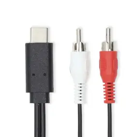 USB-C™ Adapter, USB 3.2 Gen 1, USB-C™ Male, 2x RCA Male, 1.00 m