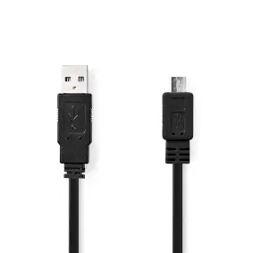 USB Cable, USB 2.0, USB-A Male, USB Micro-B Male, 480 Mbps