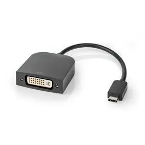 USB-C™ Adapter, USB 3.2 Gen 1, USB-C™ Male, DVI-D 24+1-Pin Female, 1080p