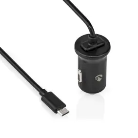 Autolaadija, 12 W, 1x 2.4 A, Väljundite arv: 1, Micro USB (fikseeritud) kaabel