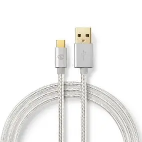 USB Cable, USB 2.0, USB-A Male, USB-C™ Male, 15 W
