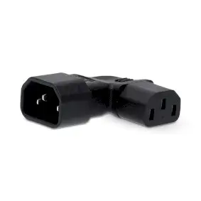 Extension Plug, IEC-320-C13, IEC-320-C14, Angled Right, Nickel Plated