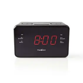 Digital Alarm Clock Radio, LED, 1x 3.5 mm Audio Input, Time projection, AM / FM