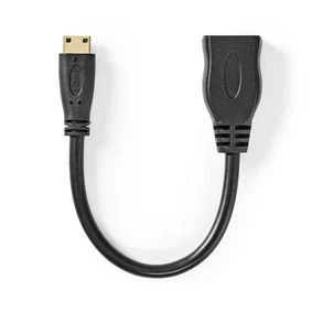 High Speed HDMI™ Cable with Ethernet, HDMI™ Mini Connector, HDMI™ Output, 4K@30Hz, 10.2 Gbps