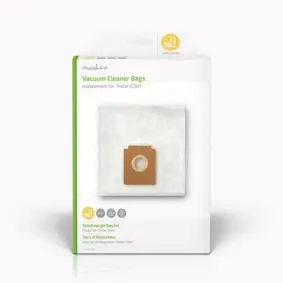Vacuum Cleaner Bag, 4 pcs, Synthetic, Most sold for: Tristar JC861, White