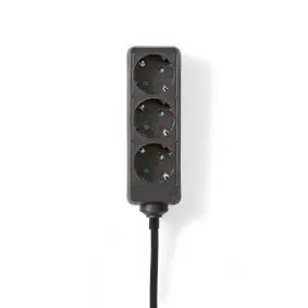 Extension Socket, Type F (CEE 7/7), 3-Way, 5.00 m, 3680 W