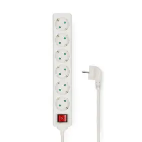 Extension Socket, Type F (CEE 7/7), 6-Way, 5.00 m, 3680 W