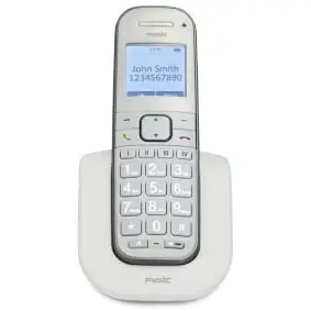 DECT-telefon eakatele, üksik Valge