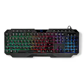 Juhtmega Mänguriklaviatuur, USB Type-A, Membrane Keys, LED, AZERTY