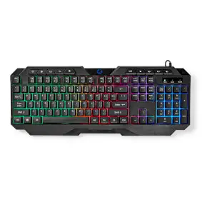 Wired Gaming Keyboard, USB Type-A, Membrane Keys, LED, QWERTY