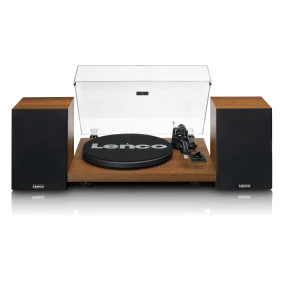 Record player with built-in amplifier and Bluetooth® plus 2 external speakers Wood