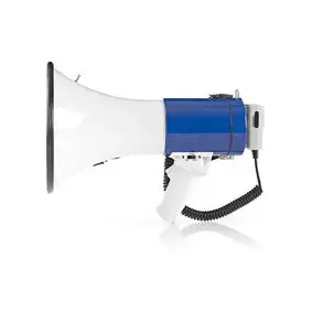 Megaphone, Range open field up to: 1500 m, Maximum Volume control: 120 dB, Detachable Microphone, Built-in siren