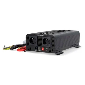 Power Inverter Pure Sine Wave, Input voltage: 12 V DC, Device power output connection(s): Type E (CEE 7/5) / USB-A / 1x USB-C™, 230 V AC 50 Hz, 1000 W