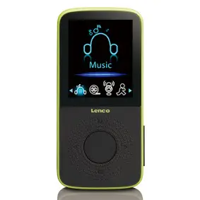 Спортивный MP3/4-плеер с шагомером, спортивными наушниками и спортивным нарукавным чехлом Lime