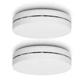 Design smoke detector with 10 year battery 2-pack White