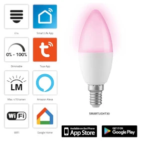 Smart LED colour lamp with Wi-Fi