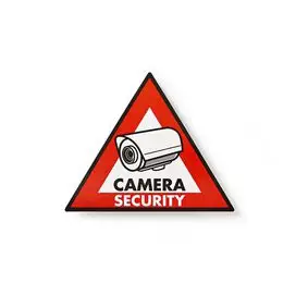 Warning Sticker, Triangle, Red, 5 pcs