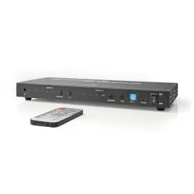 HDMI™ Matrix Switch, 4 x 2 port(s), 4x HDMI™ Input, 2x 3.5 mm / 2x HDMI™ Output / 2x TosLink, 4K@60Hz