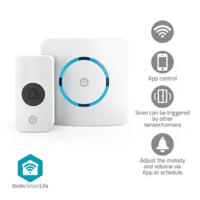 SmartLife Chime, RF, частота 433 Mhz / Wi-Fi, Питание от сети, 60 Мелодий, 100 - 240 V AC