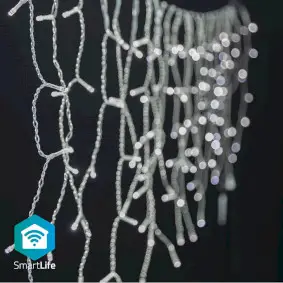 SmartLife Christmas Lights, Icicle, Wi-Fi, Cool White, 400 LED's