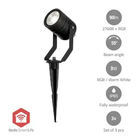 Smartlife Outdoor Light, 3 x 90 lm, Zigbee 3.0, 3 x 3 W, RGB