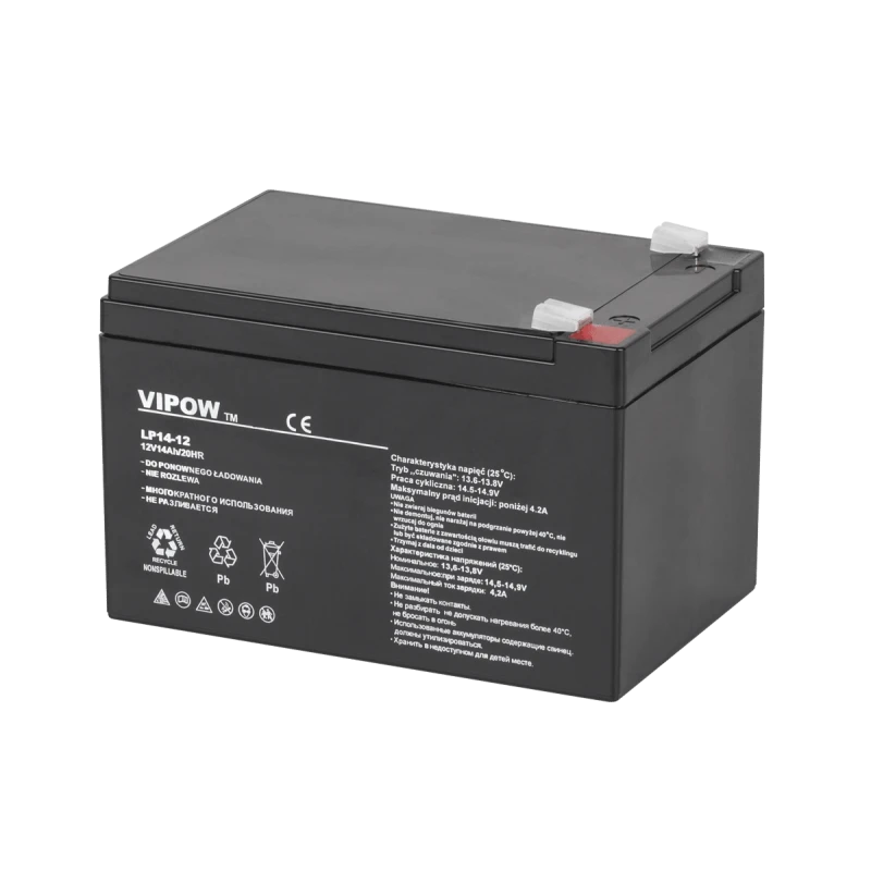 VIPOW гелевый аккумулятор 12В 14Ач