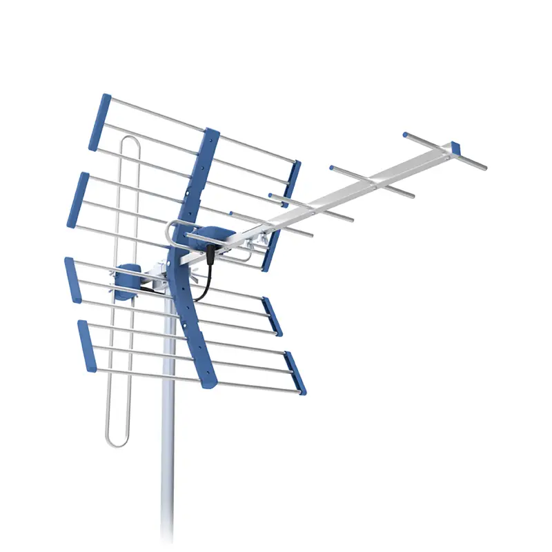 Teleri antenn DVB-T/T2 VHF/UHF TT W19 hõbedane COMBO 5G kaitsega Telkom Telmor