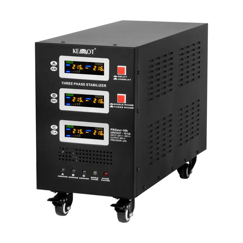 Automatic three-phase voltage stabilizer KEMOT PROavr-10k