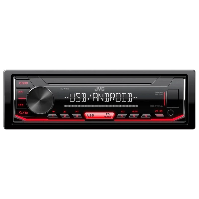 JVC KDX-162 Car Radio USB RED