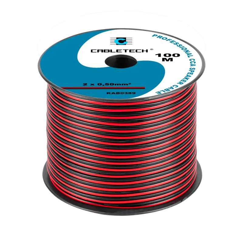 CCA speaker cable 0.50mm black and red