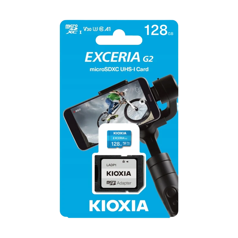 microSDXC mälukaart 128 GB UHS-I U1 Kioxia adapteriga