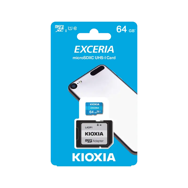 microSDXC mälukaart 64 GB UHS-I U1 Kioxia adapteriga
