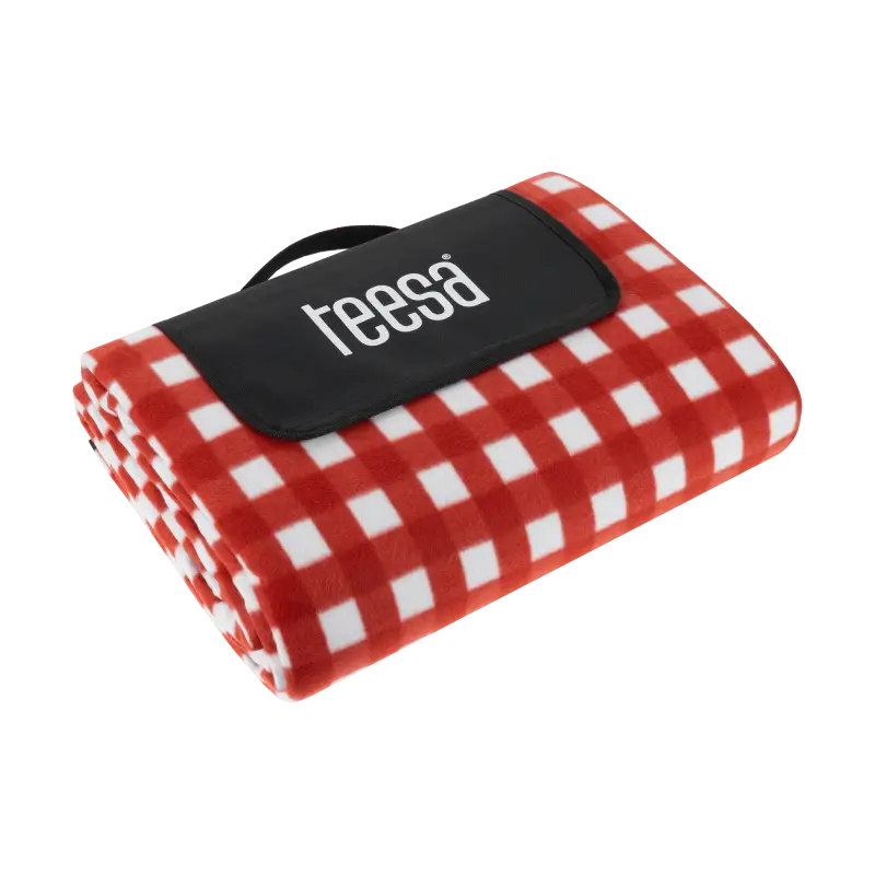 Teesa Picnic Blanket with Insulation 200x300 cm - Red Checkered