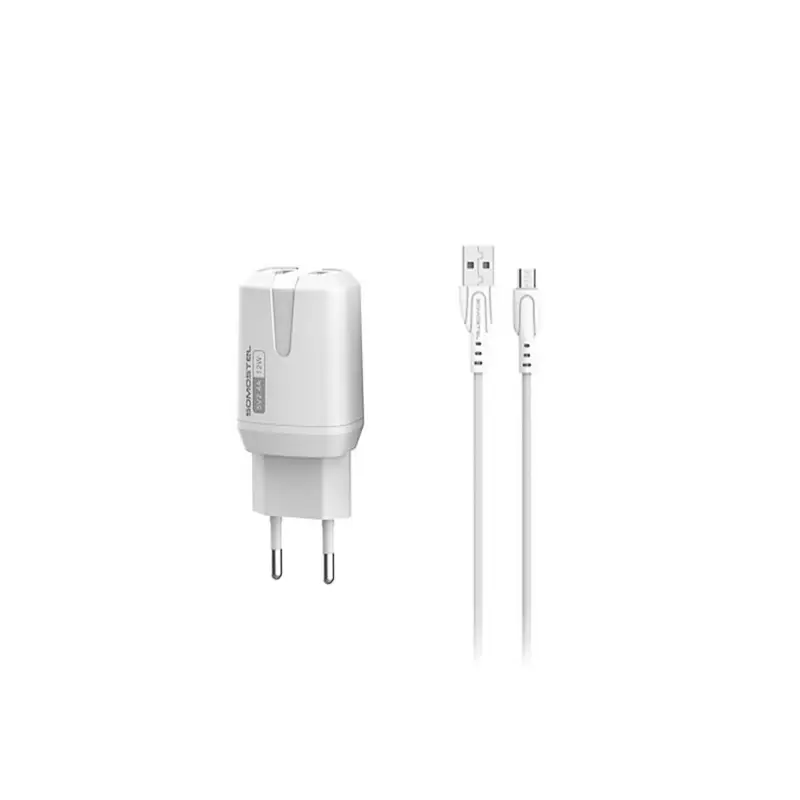 microUSB 2400 mA seinlaadija