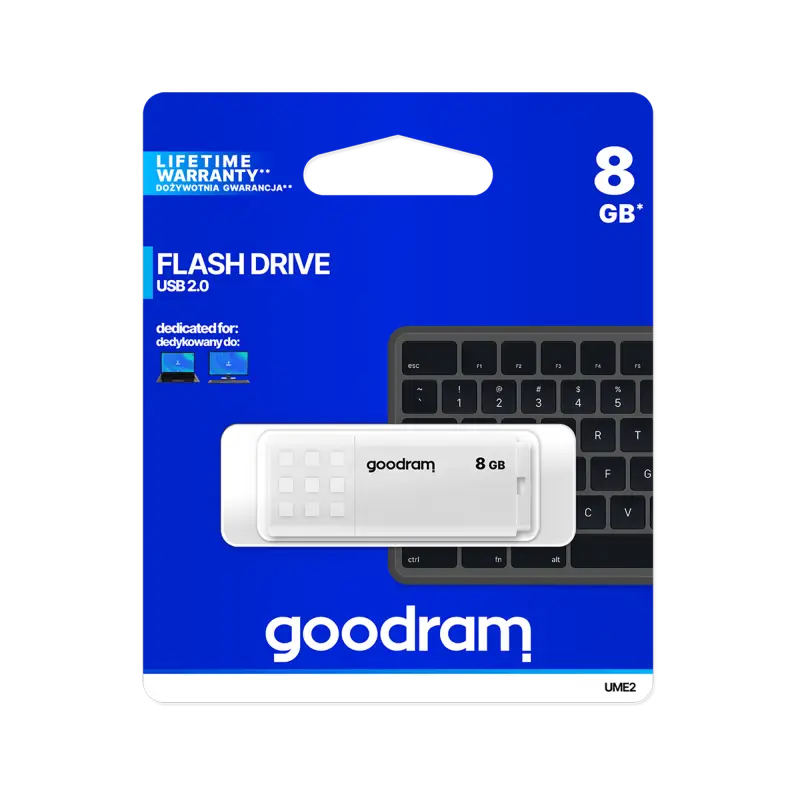 Goodram USB 2.0 8GB White Flash Drive
