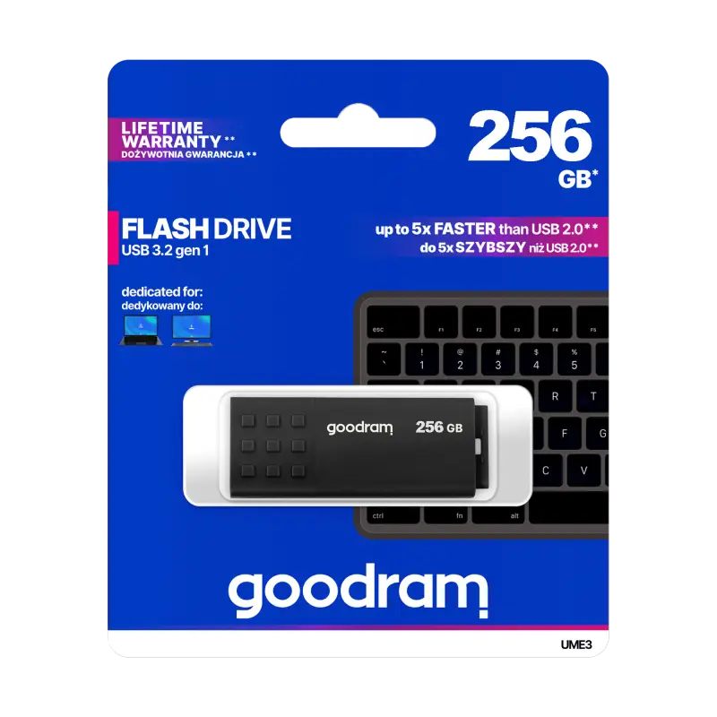 Goodram USB 3.2 Flash Drive 256GB Black