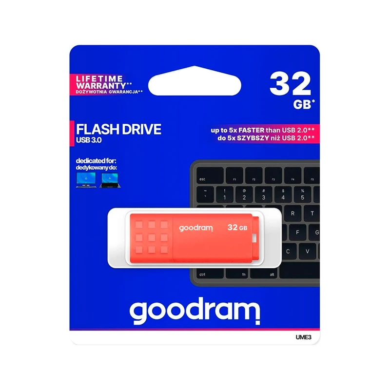 Флешка Goodram USB 3.2 32GB оранжевая