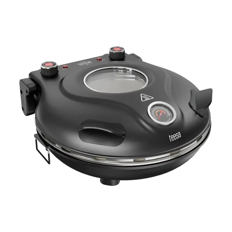TEESA SUPREME MAX 1800 W pitsaahi, 400 kraadi, kaks kütteelementi, aken, must, 35cm