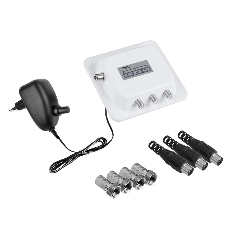 DVB-T2 and analog signal splitter x 3 TV