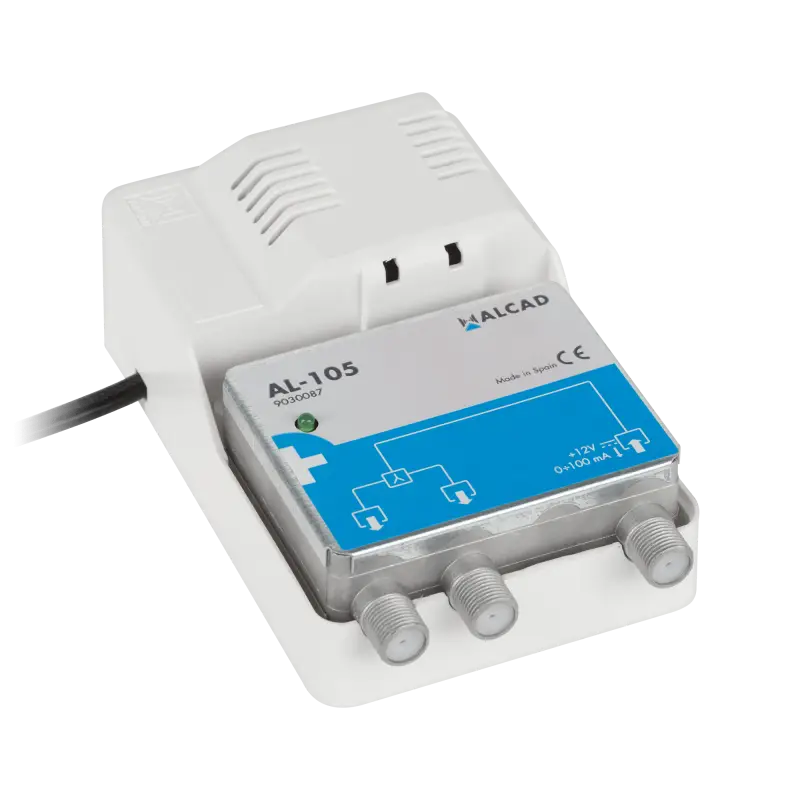 Wideband antenna splitter with 12V power supply for AL-105 ALCAD active antenna
